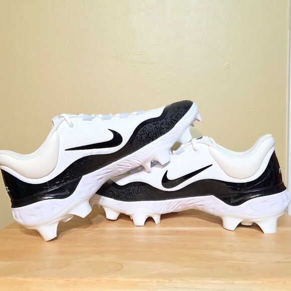 Nike Alpha Huarache Elite 4 Low MCS Baseball Cleats White Black FD6255-101 11.5 - Picture 4 of 7